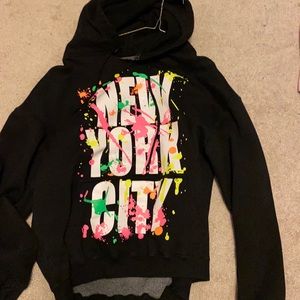 Black splattered paint New York City hoodie , bought in New York City actually